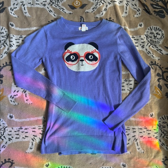 Cat & Jack Other - 🐼Cat & Jack Purple Panda Kids Sweater size 7/8 🐼